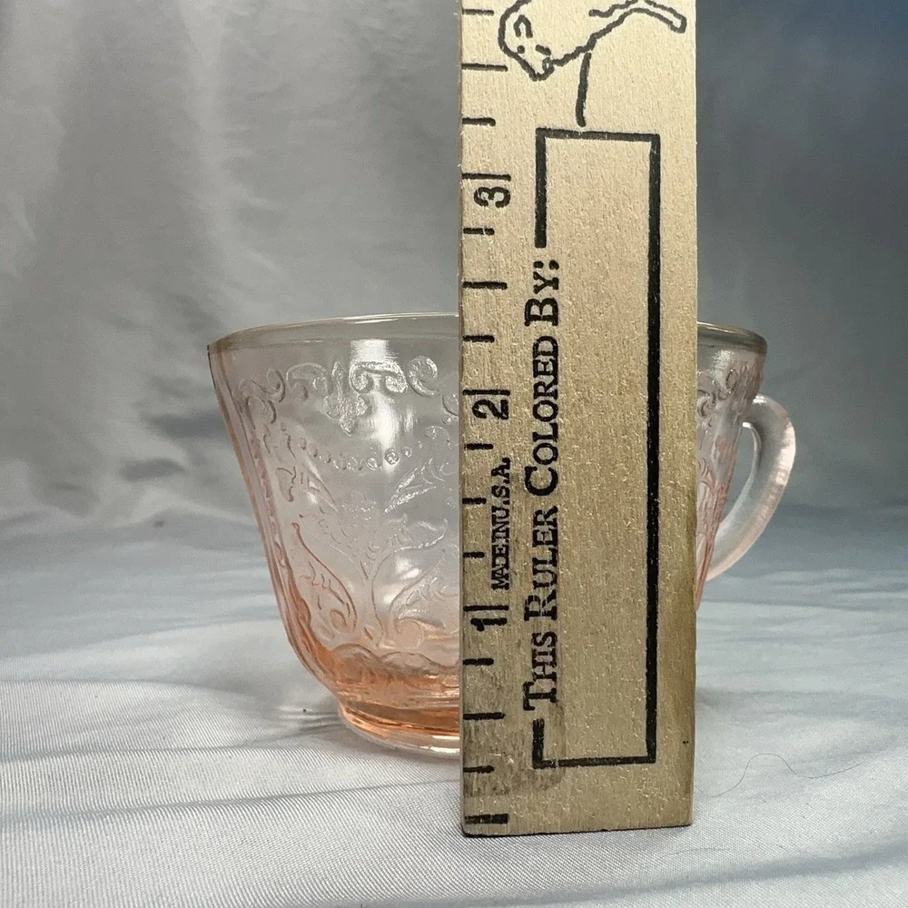 Vtg Macbeth Evans American Sweetheart Pink Depression Glass‎ 2pc Cup Saucer Set